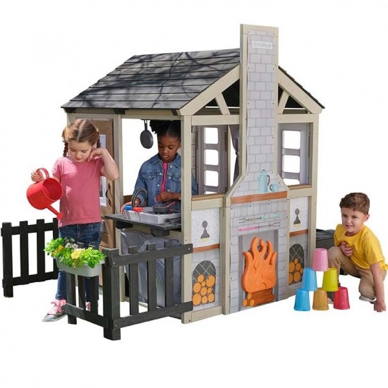 Casuta de joaca Cuptorul cu Lemne Kidkraft Cozy Hearth - Casa cu LEDuri pentru copii cu pridvor si bancute cu bucatarie si accesorii Cabin PlayHouse Casuta de joaca Cuptorul cu Lemne Kidkraft Cozy Hearth - Casa cu LEDuri pentru copii cu pridvor si bancute cu bucatarie si accesorii Cabin PlayHouse
