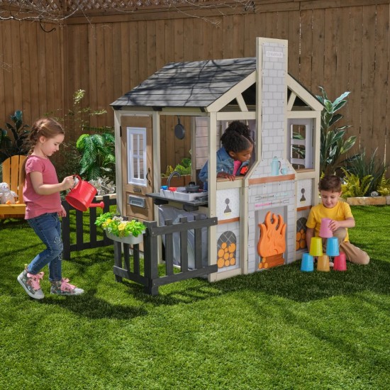 Casuta de joaca Cuptorul cu Lemne Kidkraft Cozy Hearth - Casa cu LEDuri pentru copii cu pridvor si bancute cu bucatarie si accesorii Cabin PlayHouse Casuta de joaca Cuptorul cu Lemne Kidkraft Cozy Hearth - Casa cu LEDuri pentru copii cu pridvor si bancute cu bucatarie si accesorii Cabin PlayHouse