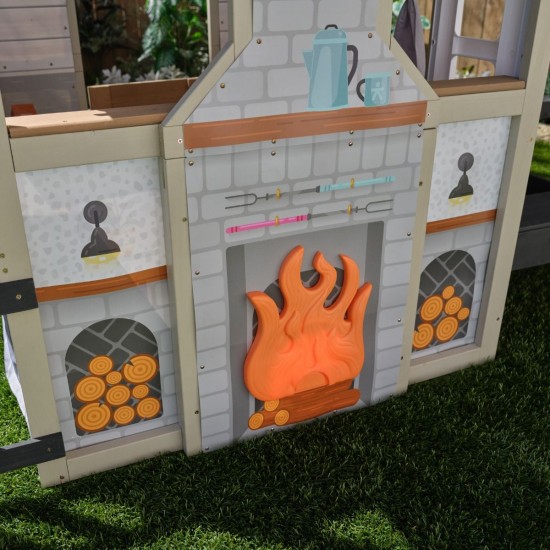Casuta de joaca Cuptorul cu Lemne Kidkraft Cozy Hearth - Casa cu LEDuri pentru copii cu pridvor si bancute cu bucatarie si accesorii Cabin PlayHouse Casuta de joaca Cuptorul cu Lemne Kidkraft Cozy Hearth - Casa cu LEDuri pentru copii cu pridvor si bancute cu bucatarie si accesorii Cabin PlayHouse
