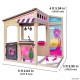 Casuta de Joaca Barbie SeaSide din lemn de cedru pentu copii - Casa  La Mare - Kidkraft cu bucatarie si accesorii 