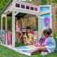 Casuta de Joaca Barbie SeaSide din lemn de cedru pentu copii - Casa  La Mare - Kidkraft cu bucatarie si accesorii 