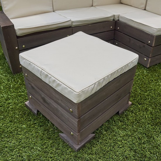 Mobilier Modular Gradina pentru Copii - Canapea Coltar Fotoliu sectional cu Umbrela Bej Kidkraft