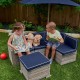 Mobilier Modular Gradina pentru Copii - Canapea Coltar Fotoliu sectional cu Umbrela Navy Bulmarin Kidkraft