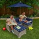 Mobilier Modular Gradina pentru Copii - Canapea Coltar Fotoliu sectional cu Umbrela Navy Bulmarin Kidkraft