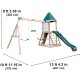 Complex de joaca Emerald - Centru multifuntional din lemn de cedru Kidkraft