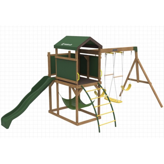 Complex Loc de Joaca Hideaway- Ansamblu Centru multifuntional din lemn de cedru Kidkraft Complex Loc de Joaca Hideaway- Ansamblu Centru multifuntional din lemn de cedru Kidkraft