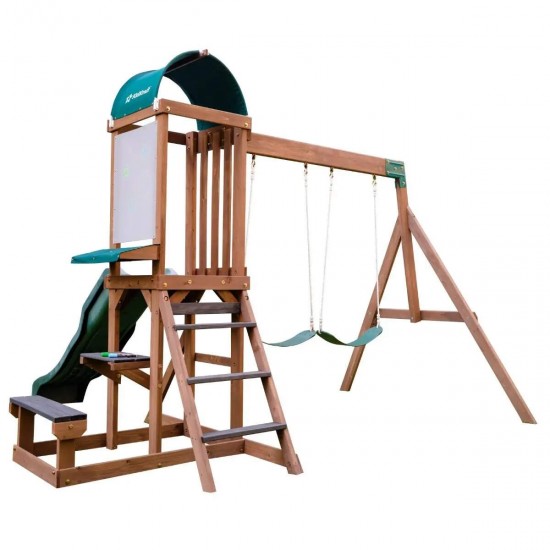 Complex de joaca copii Wilderness - Centru multifuntional din lemn Kidkraft