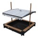 Spatiu de joaca cu nisip Lily Sandpit  - Lada cu nisip din lemn pentru gradina- cu copertina Antracit Negru UV 50+