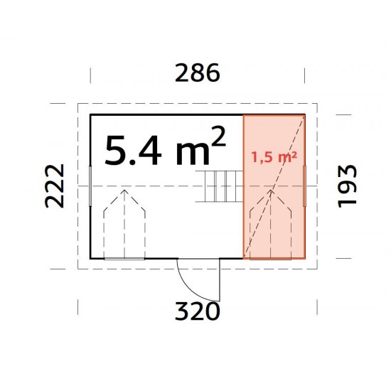 Casuta de Joaca Maria PlayHouse 6.9 m2 - Casa etajata pe 2 nivele pentru copii Marie Palmako