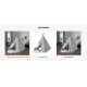 Cort mare copii Kidkraft Gri stil indian - DELUXE PLAY TEEPEE - Grey