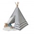 Cort mare copii Kidkraft Gri stil indian - DELUXE PLAY TEEPEE - Grey
