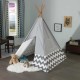 Cort mare copii Kidkraft Gri stil indian - DELUXE PLAY TEEPEE - Grey