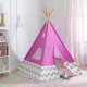 Cort mare copii Kidkraft Roz stil indian - DELUXE MODERN TEEPEE - PINK GRAY
