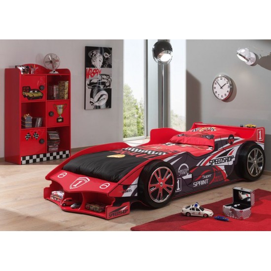 Biblioteca Race Car Monza rafturi inchise si deschise - Premium MDF Ultra High Gloss