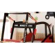 Pat cu Birou 2 in 1 pentru copii - MotoStivuitor cu Cupa cu LED-uri din lemn MDF - Patut mare forma de masina cu saltea inclusa