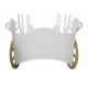 Pat Caleasca Royal Princess Carriage ALB - Pat din lemn MDF in forma de trasura  Plastiko