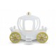 Pat Caleasca Royal Princess Carriage ALB - Pat din lemn MDF in forma de trasura  Plastiko