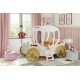 Pat Caleasca Royal Princess Carriage ALB - Pat din lemn MDF in forma de trasura  Plastiko