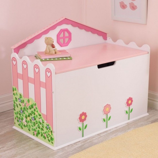 Bancuta cu lada de stocare jucarii Dollhouse