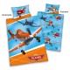 Set Airplane 3 piese - pat avion, biblioteca, etajera, lenjerie cu avioane