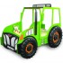 Pat AGRO pentru copii Tractor Farmer cu LED-uri din lemn MDF - Pat Verde in forma de masina cu saltea inclusa