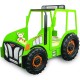 Pat AGRO pentru copii Tractor Farmer cu LED-uri din lemn MDF - Pat Verde in forma de masina cu saltea inclusa