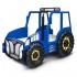 Pat AGRO pentru copii Tractor Farmer cu LED-uri din lemn MDF - Pat Albastru in forma de masina cu saltea inclusa