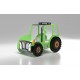 Pat AGRO pentru copii Tractor Farmer cu LED-uri din lemn MDF - Pat Verde in forma de masina cu saltea inclusa