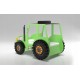 Pat AGRO pentru copii Tractor Farmer cu LED-uri din lemn MDF - Pat Verde in forma de masina cu saltea inclusa