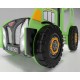 Pat AGRO pentru copii Tractor Farmer cu LED-uri din lemn MDF - Pat Verde in forma de masina cu saltea inclusa