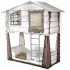 Pat Casa in Copac cu Etaj - Tree House - Pat etajat mare din lemn MDF