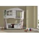 Pat Casa in Copac cu Etaj - Tree House - Pat etajat mare din lemn MDF