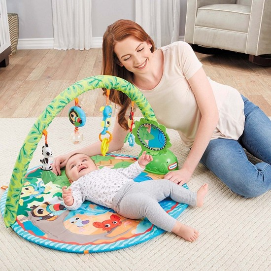 Centru de joaca misca si canta -Salteluta de joaca Little Tikes Sway cu 9 melodii si bara cu jucarii balansabila automat 