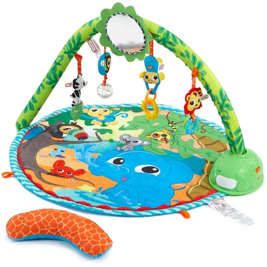 Centru de joaca misca si canta -Salteluta de joaca Little Tikes Sway cu 9 melodii si bara cu jucarii balansabila automat 