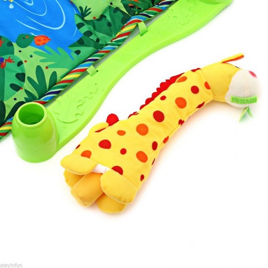 Centru de joaca 3 in 1 Salteluta Rain Forest Zoo - Musical Baby Activity play gym