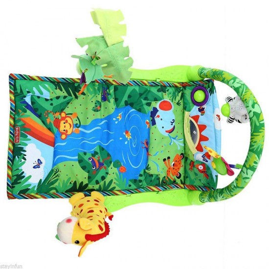 Centru de joaca 3 in 1 Salteluta Rain Forest Zoo - Musical Baby Activity play gym