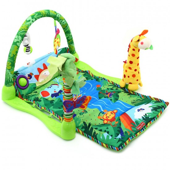 Centru de joaca 3 in 1 Salteluta Rain Forest Zoo - Musical Baby Activity play gym
