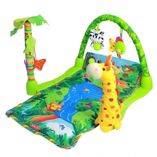 Centru de joaca 3 in 1 Salteluta Rain Forest Zoo - Musical Baby Activity play gym