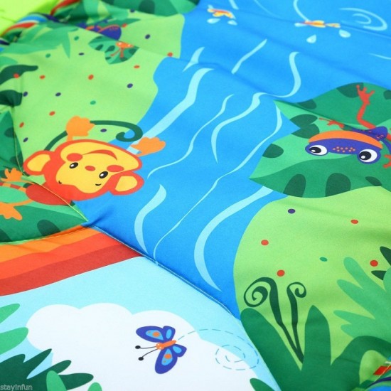 Centru de joaca 3 in 1 Salteluta Rain Forest Zoo - Musical Baby Activity play gym