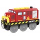 Locomotiva cu baterie Diesel electrica de Pompieri - Fire Dept cu sunete si lumini