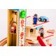 Garaj Statie de Tren cu trei nivele lift pentru masinute si trenulete din lemn Maxim Rail Road Garage Train Station