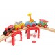 Trenulet din lemn ZOO cu girafa zebra si elefant Maxim-50821 Rail Road