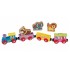 Trenulet din lemn Circus cu animale de Circ leu urs si elefant Maxim-50828 Rail Road