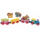 Trenulet din lemn Circus cu animale de Circ leu urs si elefant Maxim-50828 Rail Road