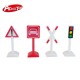 Set trenulete cu pista si circuit  autostrada din lemn si sine Rail Road Acooltoy -100 piese