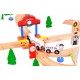 Set Trenulet Wooden Train 100 piese