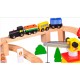 Set Trenulet Wooden Train 100 piese