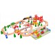 Set Trenulet Wooden Train 100 piese