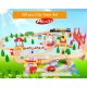 Set Trenulet Wooden Train 100 piese