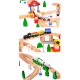 Set Trenulet Wooden Train 100 piese